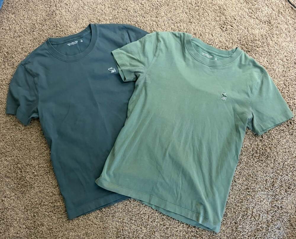 Lot of 2 Abercrombie & Fitch Men's 1892 Moose Muscle Fit Emb T-Shirt Small Soft